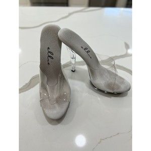 Clear stiletto heels size 9